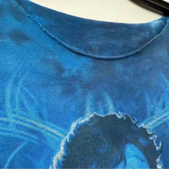 Women’s Jimi Hendrix Blue Graphic Distressed T-Shirt - Picture 4 of 6